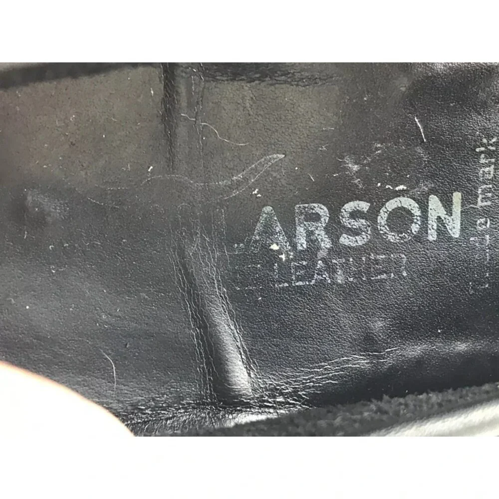 Larson Mens Black Leather Tasseled Moc Toe Slip‎ On Loafers Shoes Size US 10